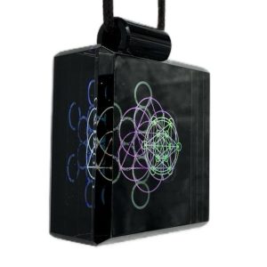 Boro Barto Black Square Tree Of Life Pendant